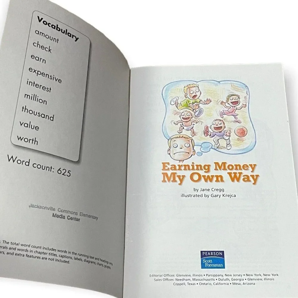 Earning Money My Own Way By Jane Cregg Social Studies Children Fictional Book